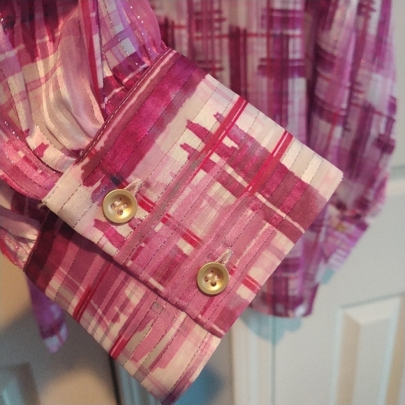 Soft Surroundings Porta Top Blouse Button Front L - Picture 3 of 12